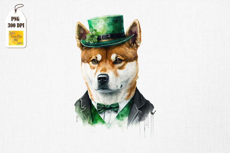 gangster-shiba-inu-st-patrick-039-s-day