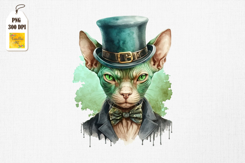 gangster-sphynx-cat-st-patrick-039-s-day-2