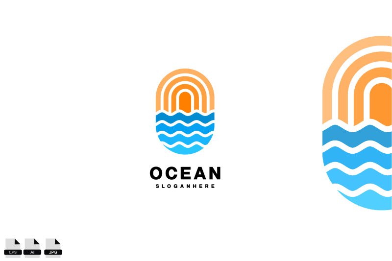 ocean-frame-logo-icon-design-template-colorful