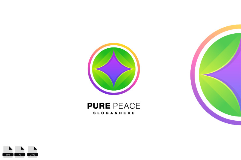 star-round-logo-abstract-design-style-gradient-color