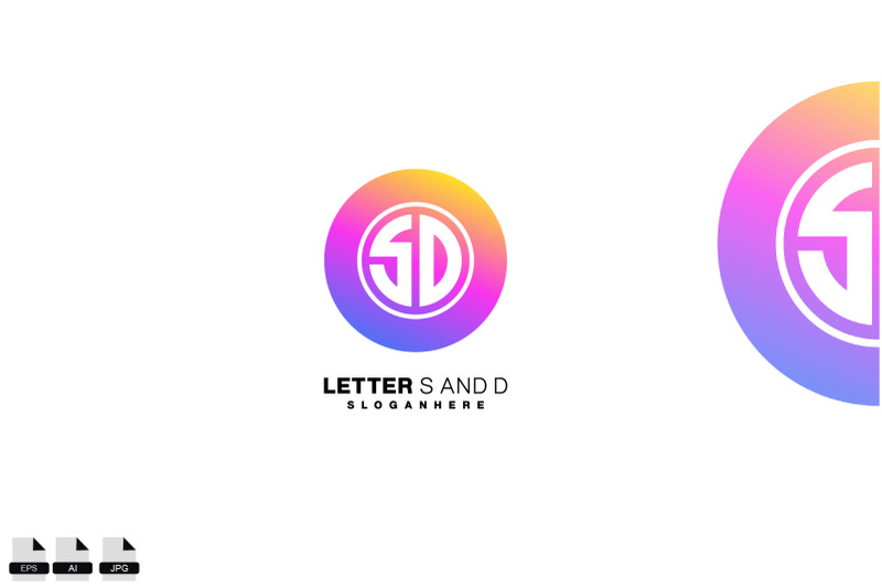 letter-s-and-d-round-logo-elegant-color-design