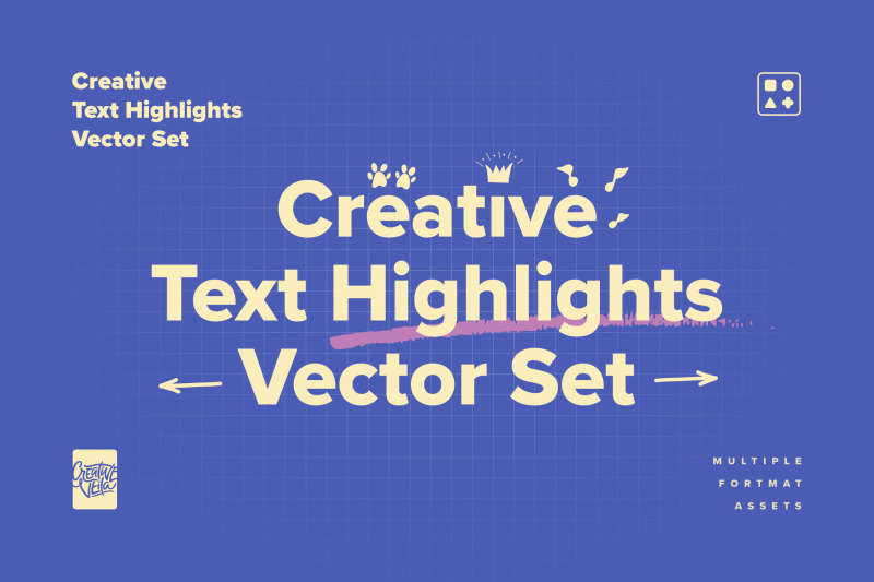 creative-text-highlights-vector-set