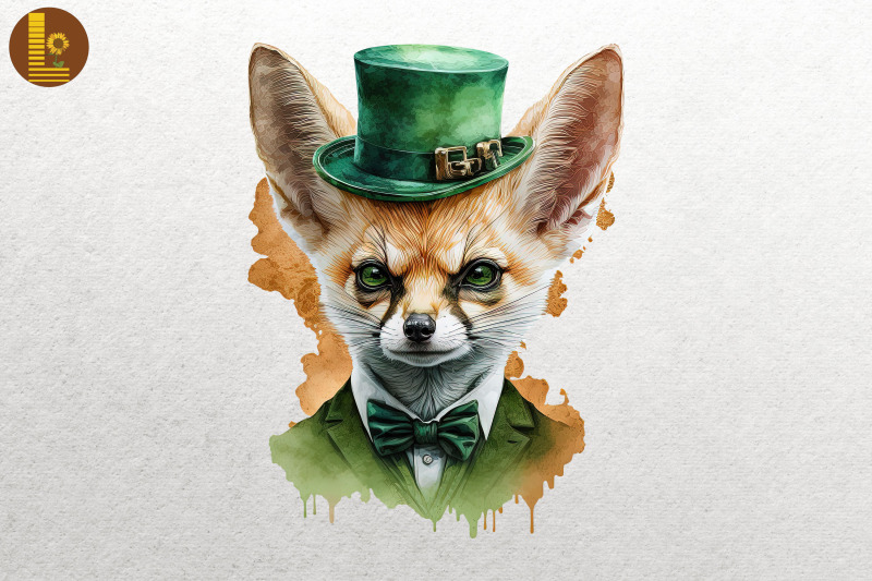 gangster-fennec-fox-saint-patrick-039-s-day