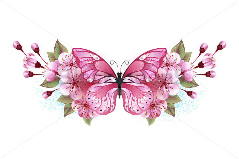 pink-butterfly-with-sakura