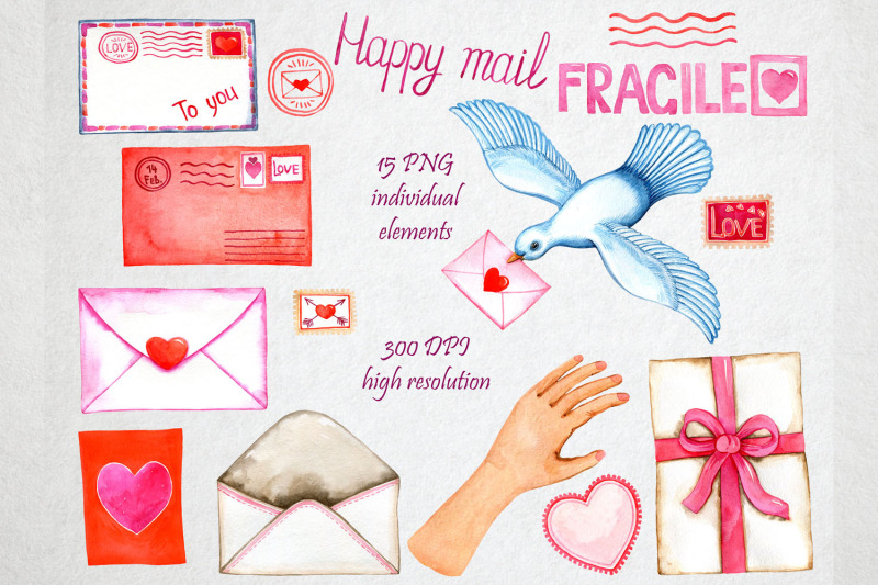 valentines-day-clipart-love-letter-romantic-mail-png