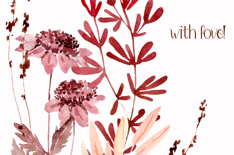 watercolor-wildflowers-clipart-boho-floral-bouquet-png