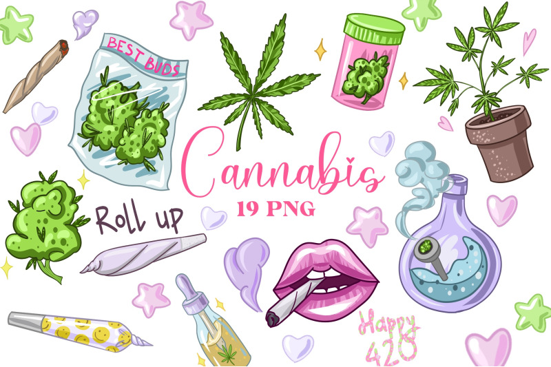 weed-clipart-sublimation-cute-cannabis-planner-marijuana
