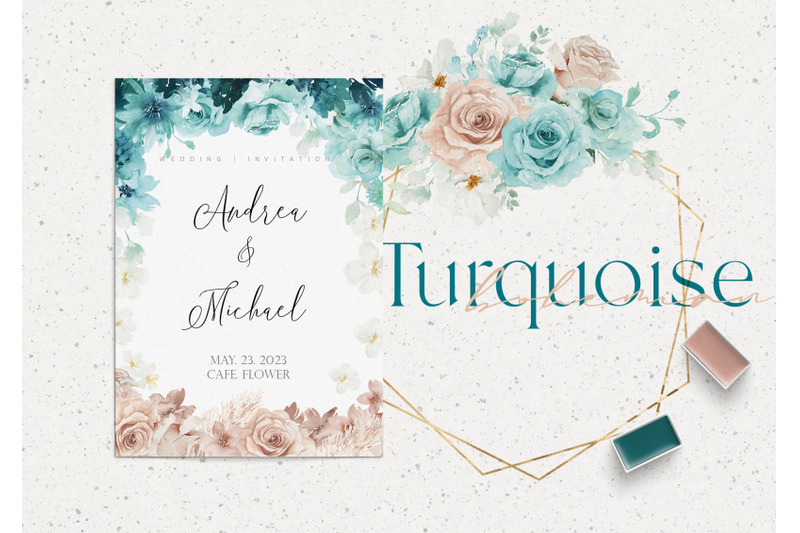 turquoise-floral