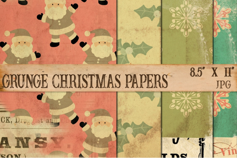 grunge-christmas-papers