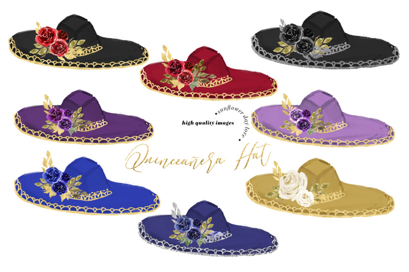 colorful-hat-silver-and-gold-princess-clipart-colorful-hat-flowers