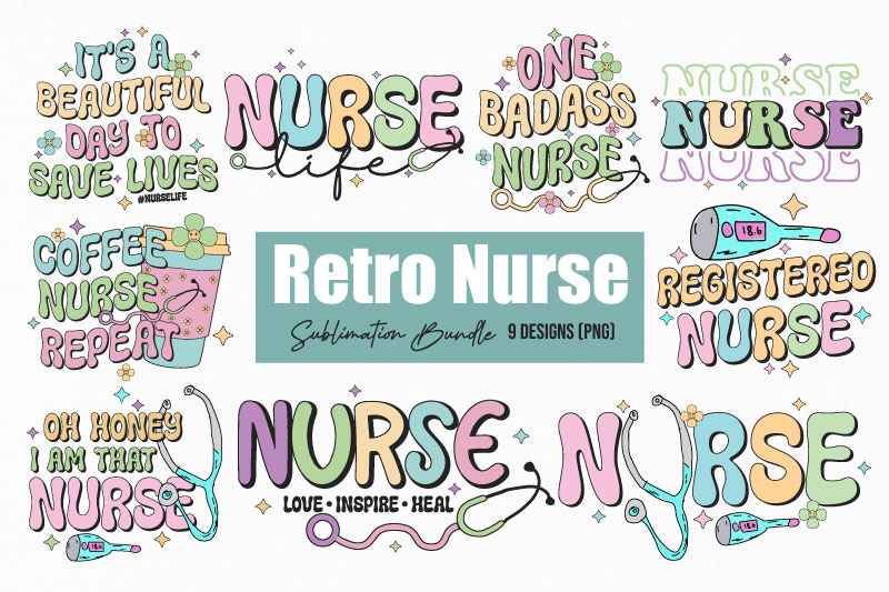 retro-nurse-sublimation-bundle