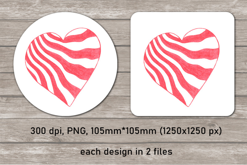 red-heart-coaster-sublimation-design-bundle-png