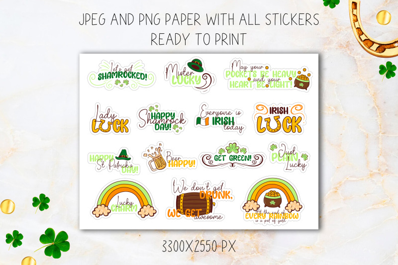 st-patrick-039-s-day-slogans-stickers-bundle