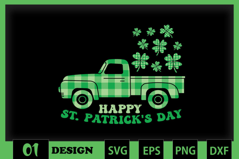 happy-st-patrick-day-car-truck-plaid