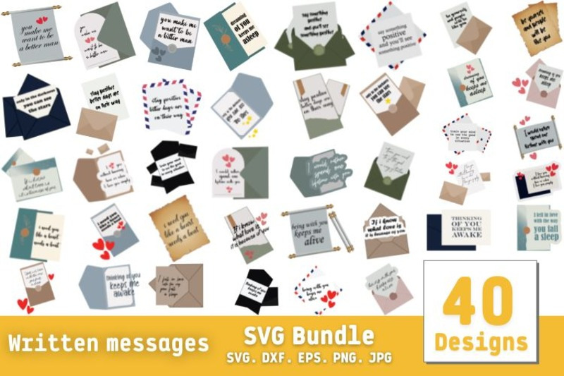 written-messages-svg-bundle