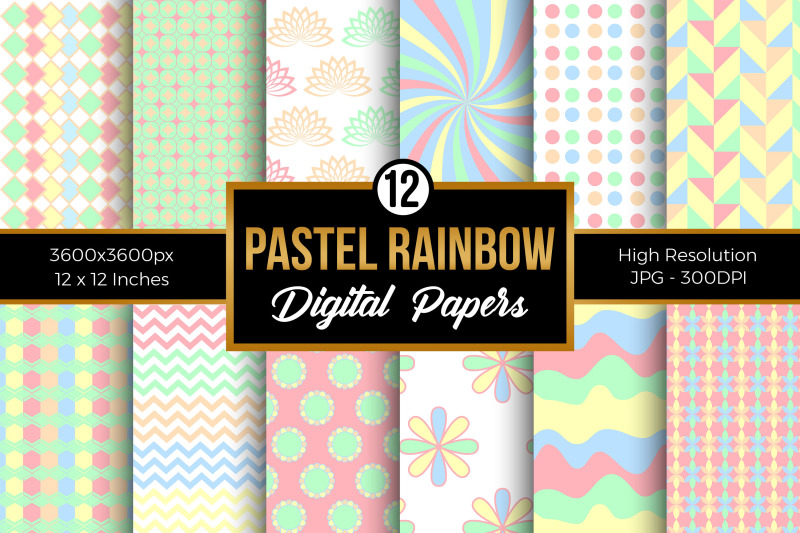 pastel-rainbow-digital-papers