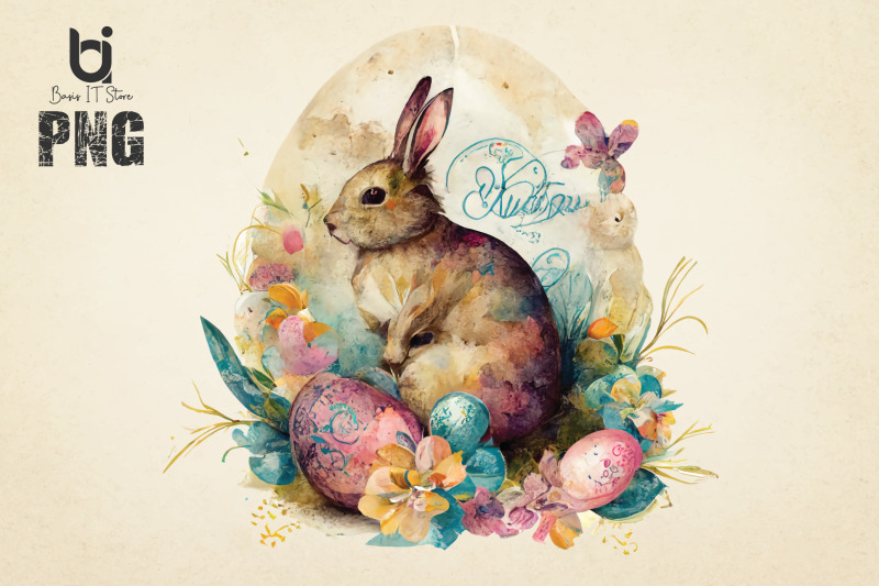 easter-day-clip-arrt-bunny-egg-and-floral-watercolor-art-sublimation