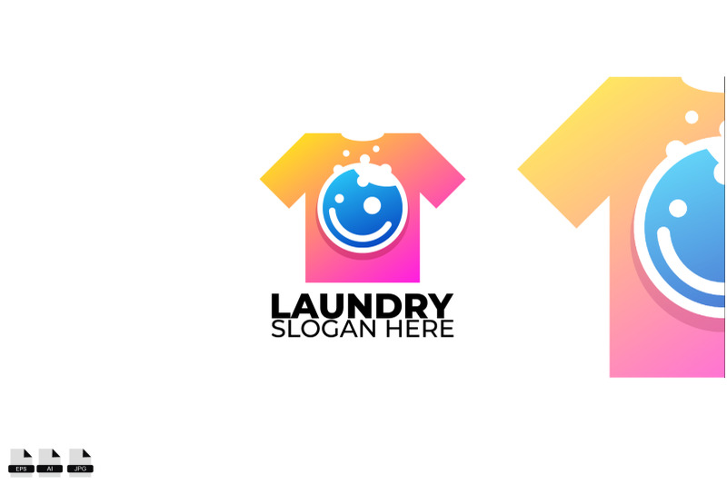 laundry-logo-colorful-gradient-style