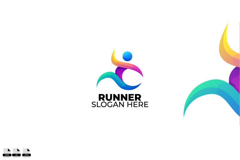 runner-logo-colorful-gradient-style