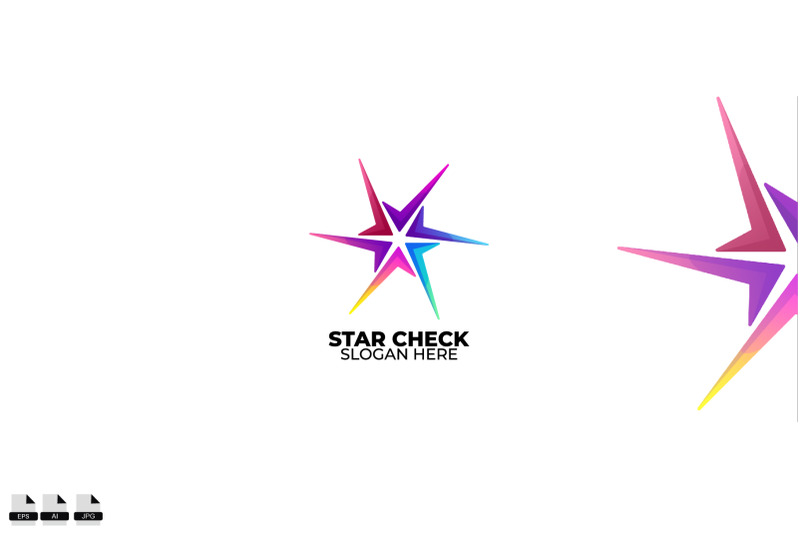 star-check-logo-colorful-gradient-style