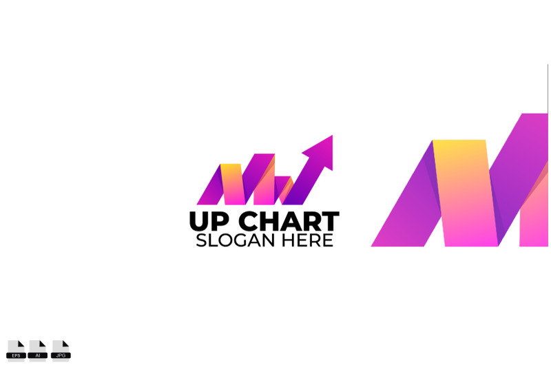 up-chart-logo-colorful-gradient-style