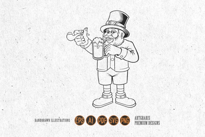 leprechaun-saint-patricks-day-drink-beer-logo-illustration-silhouette