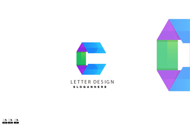 letter-c-logo-gradient-colorful