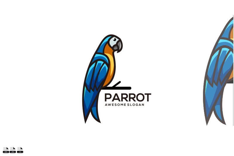 parrot-bird-logo-gradient-colorful