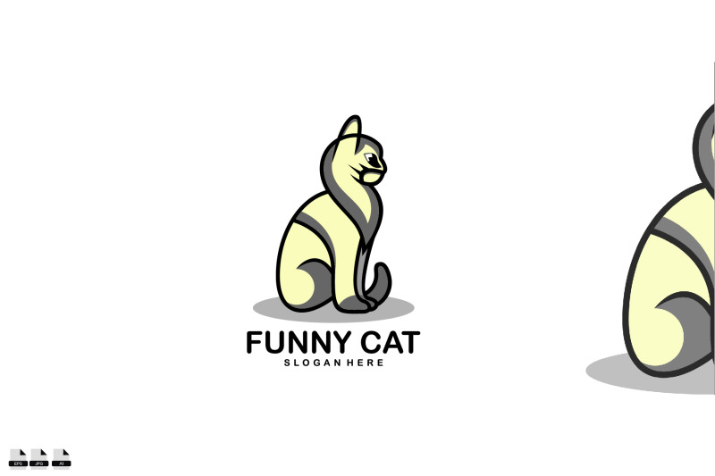 premium-design-funny-cat-logo-colorful