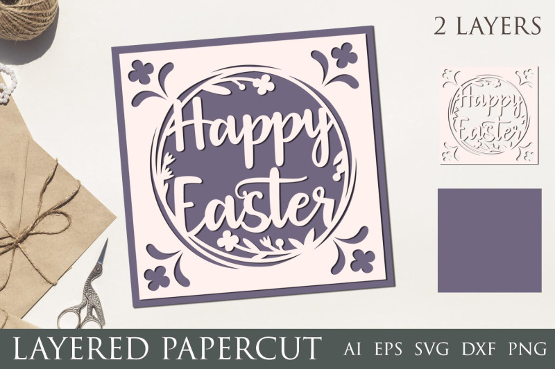 easter-card-svg-layered-papercut-happy-easter