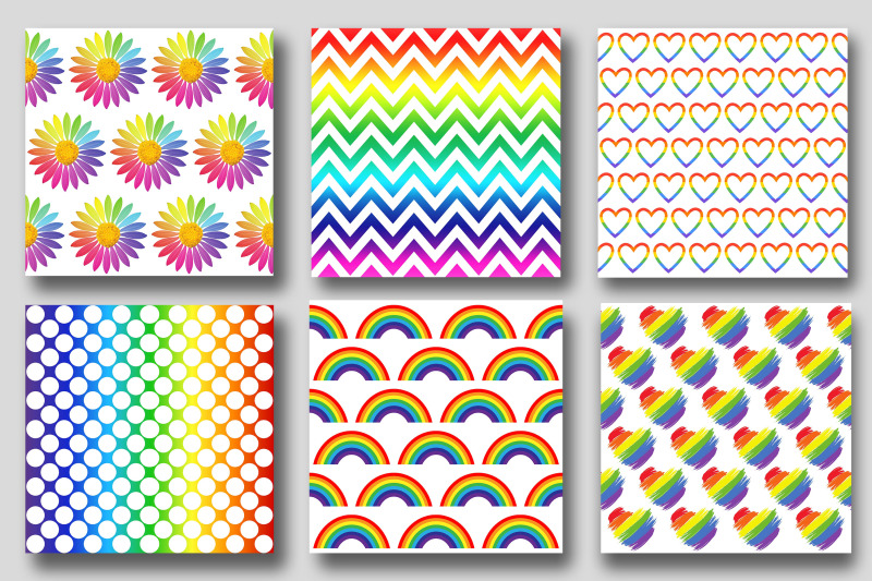 rainbow-digital-paper-patterns