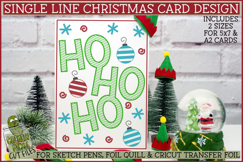 foil-quill-christmas-card-ho-ho-ho-single-line-sketch-svg