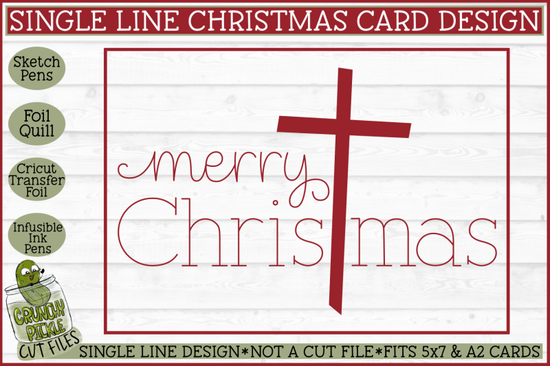 foil-quill-christmas-card-cross-single-line-sketch-svg