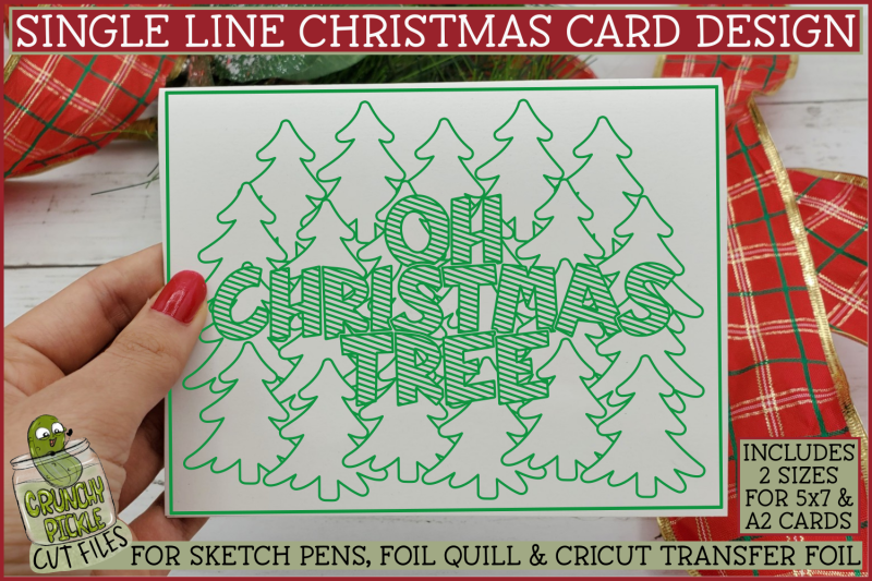 foil-quill-christmas-card-oh-christmas-tree-single-line-svg