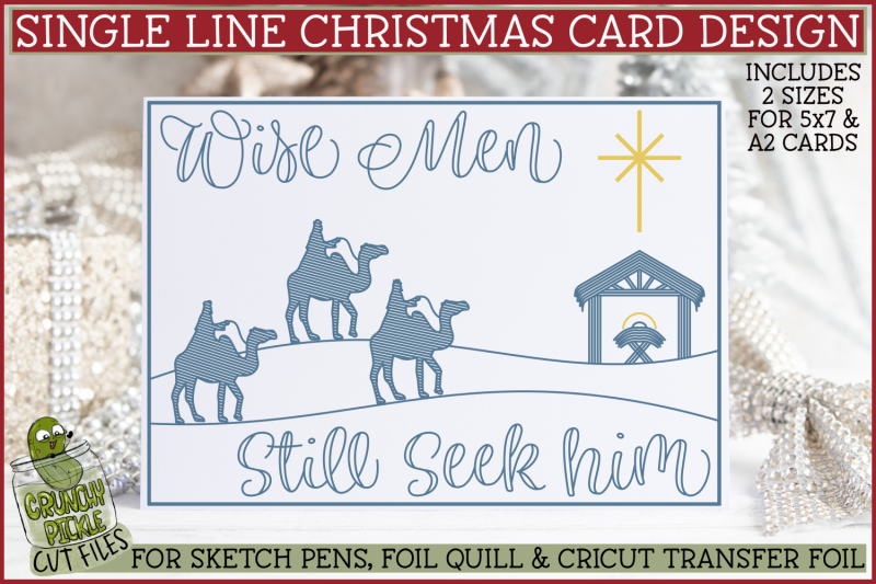 foil-quill-christmas-card-wise-men-single-line-sketch-svg