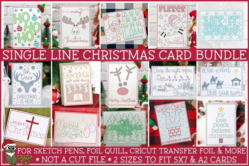 single-line-christmas-card-bundle-foil-quill-5x7-amp-a2-sizes