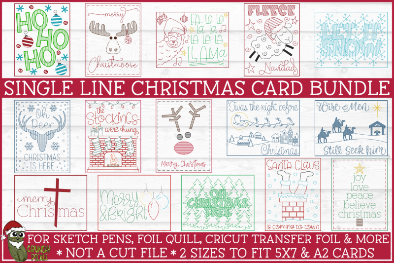 single-line-christmas-card-bundle-foil-quill-5x7-amp-a2-sizes