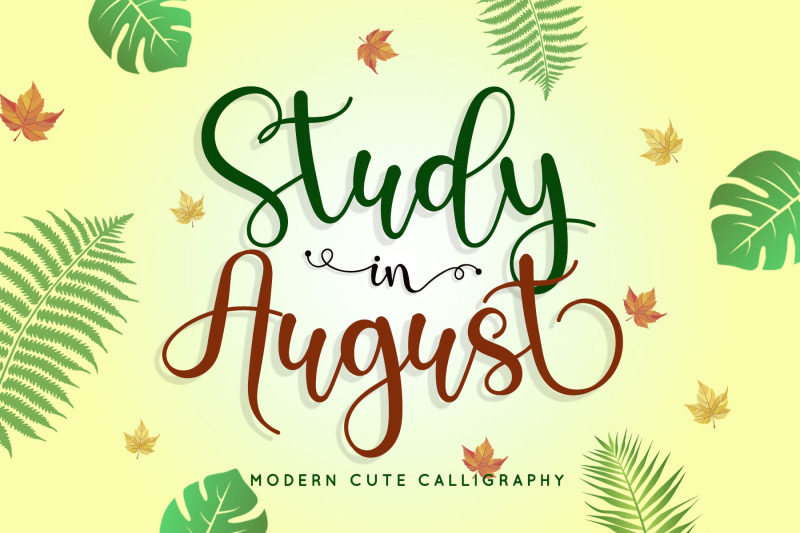 study-in-august-bouncy-calligraphy-script