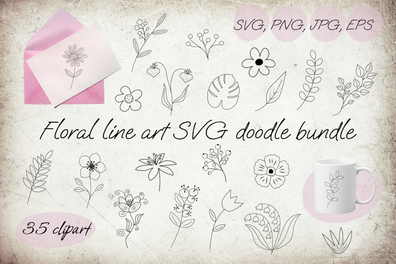 floral-line-art-svg-doodle-bundle