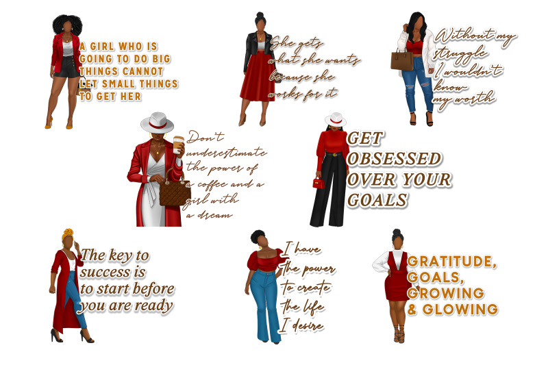 black-woman-clipart-bundle