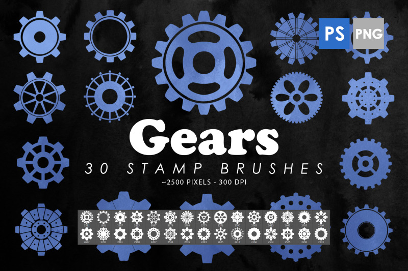 30-gears-photoshop-stamp-brushes