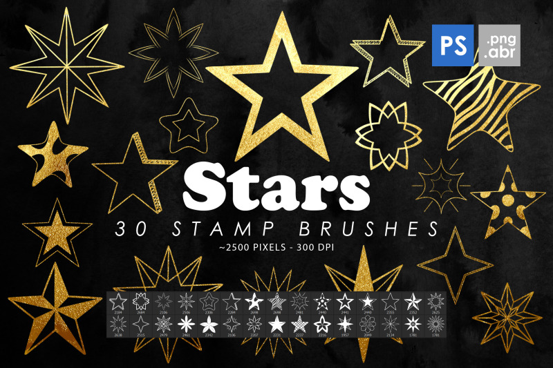 30-stars-photoshop-stamp-brushes