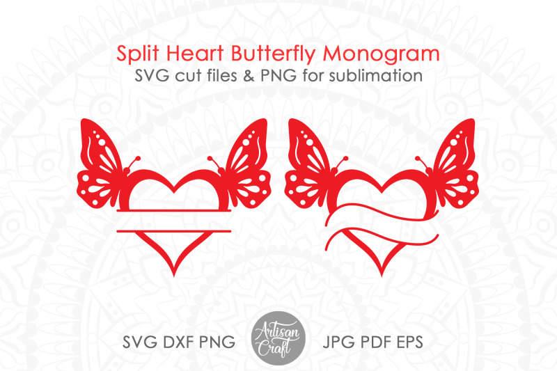 split-heart-monogram-svg-butterfly-heart-butterfly-monogram-svg