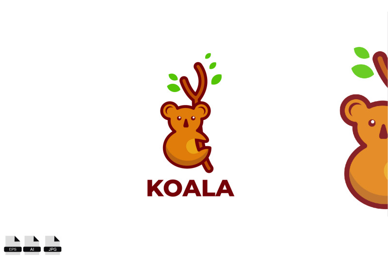 cute-design-koala-mascot-logo