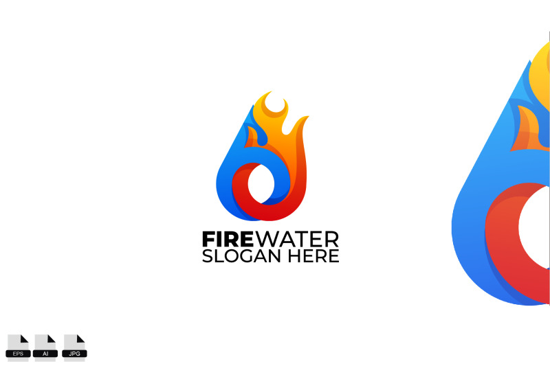 water-fire-design-color-gradient-vector