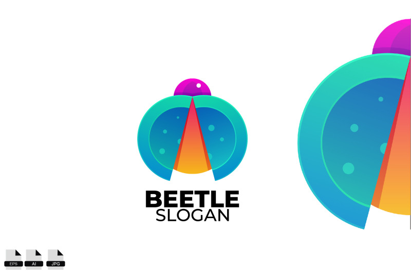 gradient-ladybug-logo-design-icon-vector-template