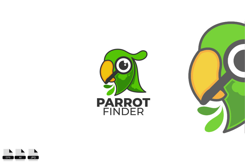 green-parrot-vector-logo-design-illustration-icon