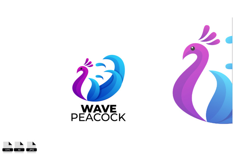 wave-peacock-vector-logo-design-illustration