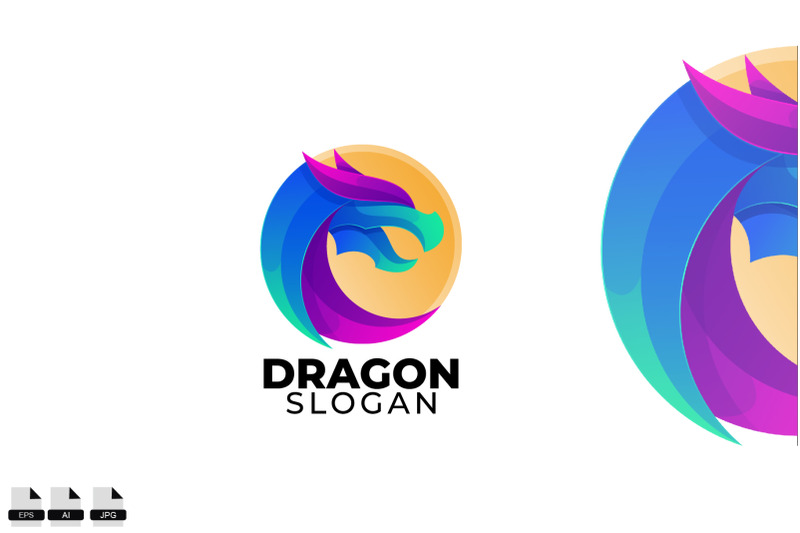 gradient-dragon-vector-logo-design-illustration