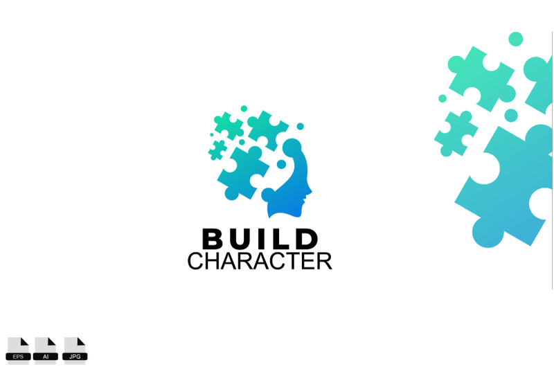 build-character-vector-logo-design-illustration-icon